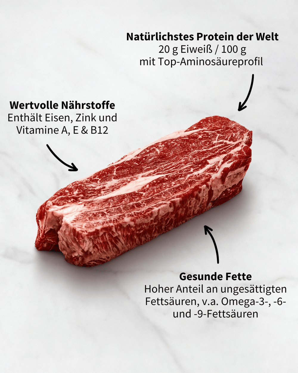 Gesundes Wagxu Nackensteak